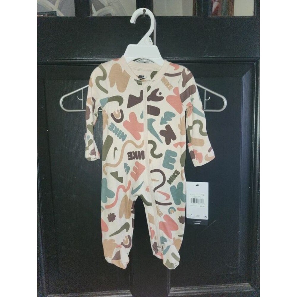 NWT Nike Sportswear Primary Play Baby Footed Overalls Abstract Print Size 3M